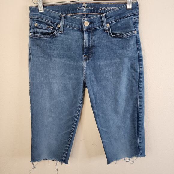 7 For All Mankind Gwenevere Women's Skinny Crop Jeans Size 29 Cut off - Picture 1 of 5